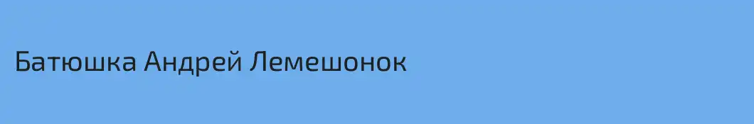 Батюшка Андрей Лемешонок